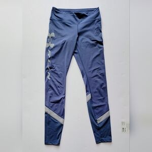 Women's UA Under Armour Heatgear Blue Full Length Compression Leggings Size M